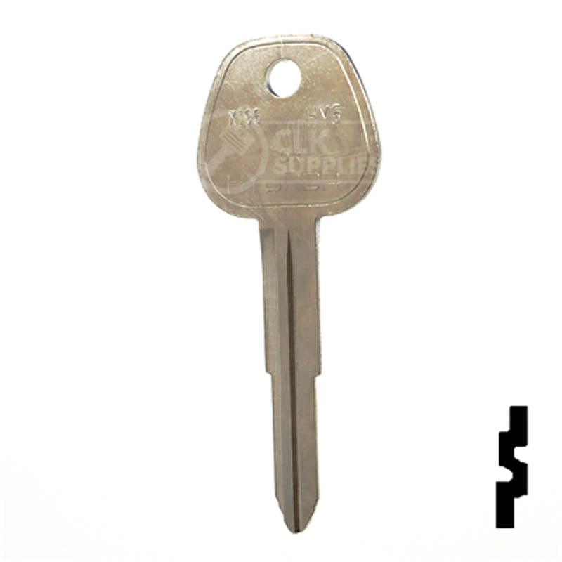 Uncut Key Blank | Hyundai | X196 ( HY5 ) Automotive Key JMA USA