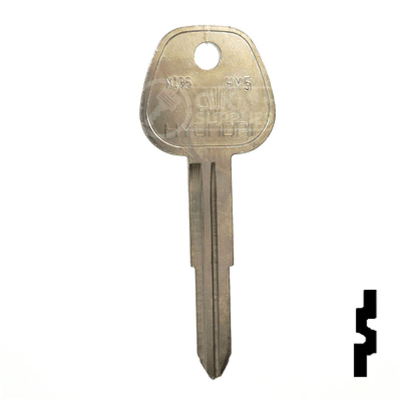Uncut Key Blank | Hyundai | X196 ( HY5 ) Automotive Key JMA USA