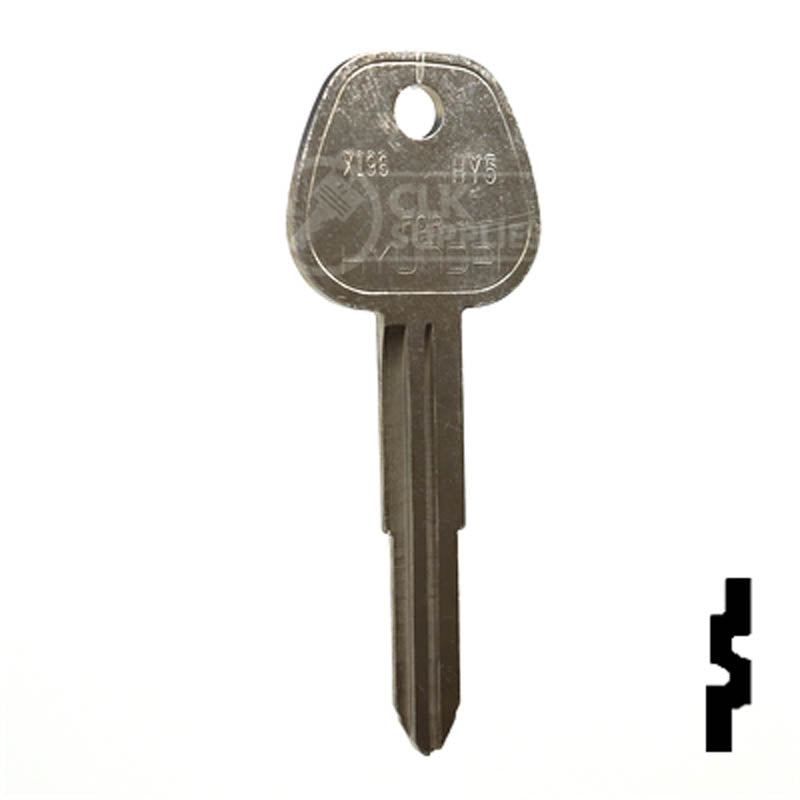 Uncut Key Blank | Hyundai | X196 ( HY5 ) Automotive Key JMA USA