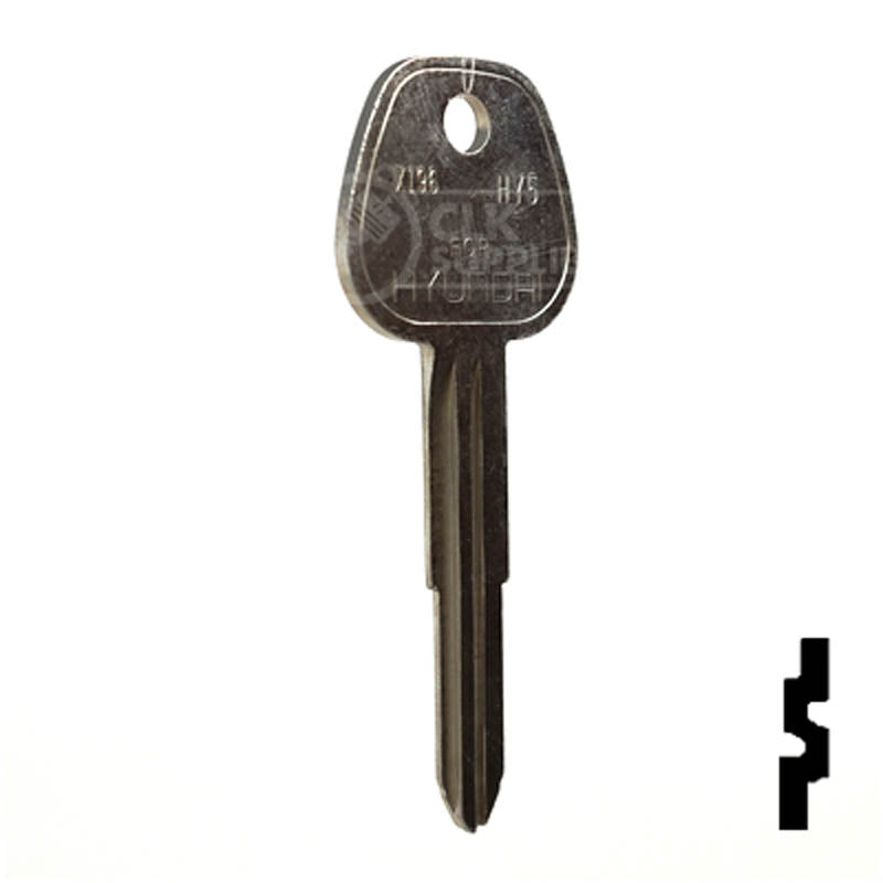 Uncut Key Blank | Hyundai | X196 ( HY5 ) Automotive Key JMA USA