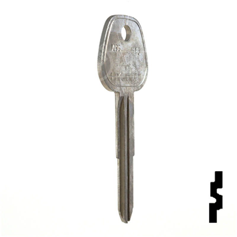 Uncut Key Blank | Hyundai | X196 ( HY5 ) Automotive Key JMA USA