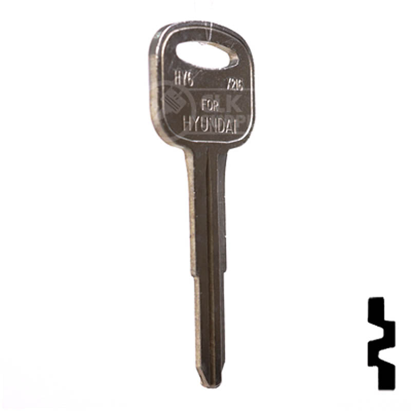 Uncut Key Blank | Hyundai | X216 (HY6) Automotive Key JMA USA
