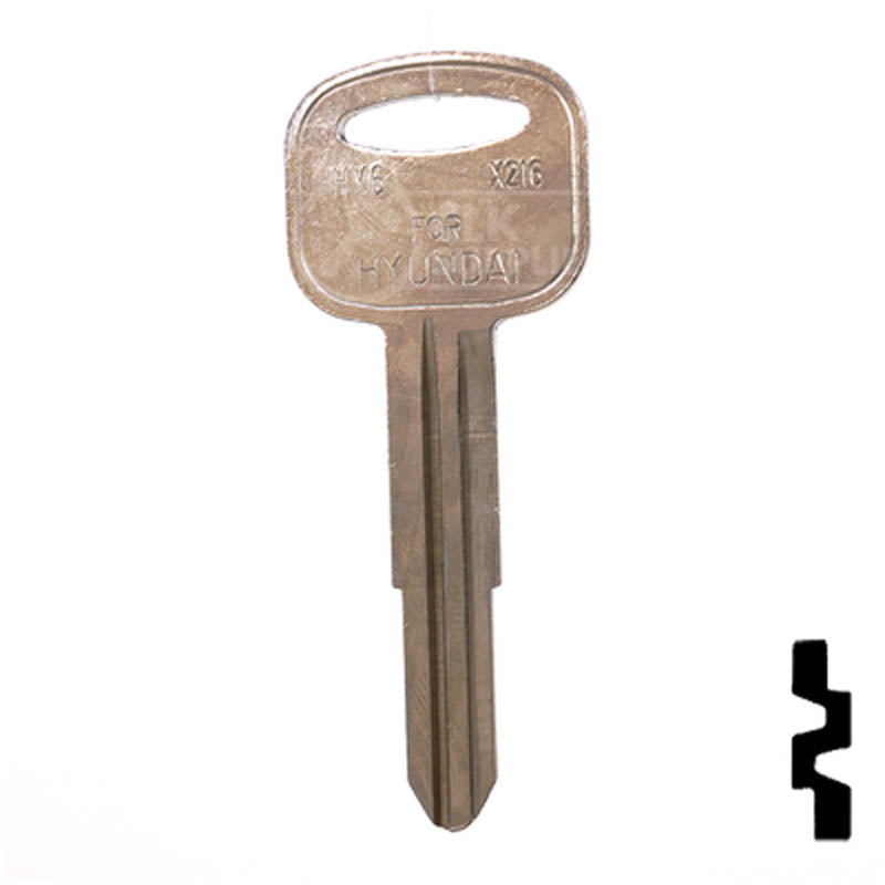Uncut Key Blank | Hyundai | X216 (HY6) Automotive Key JMA USA
