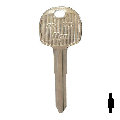 Uncut Key Blank | Isuzu | X275 ( B113 ) Automotive Key Ilco