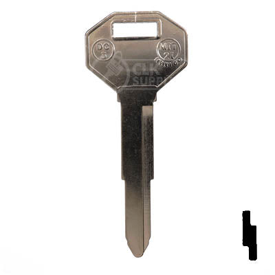 Uncut Key Blank | Mitsubishi | X121, DC3 Automotive Key JMA USA