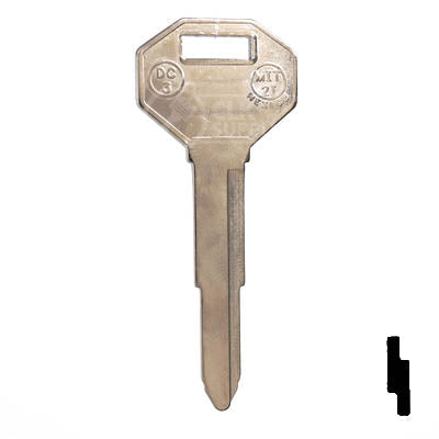 Uncut Key Blank | Mitsubishi | X121, DC3 Automotive Key JMA USA