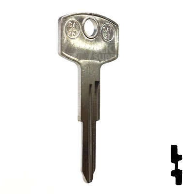 Uncut Key Blank | Nissan | X115 ( DA23 ) Automotive Key JMA USA
