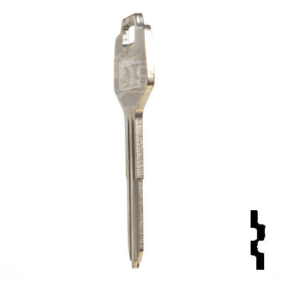 Uncut Key Blank | Nissan | X123 ( DA25 ) Automotive Key JMA USA