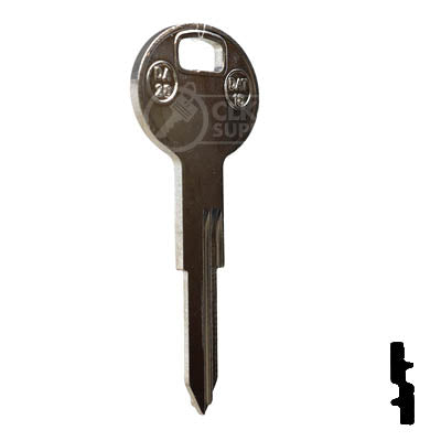 Uncut Key Blank | Nissan | X124 ( DA28 ) Automotive Key JMA USA