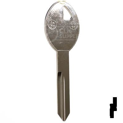 Uncut Key Blank | Nissan | X242 ( DA37 ) Automotive Key JMA USA