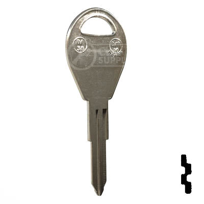 Uncut Key Blank | Nissan | X243 ( DA38 ) Automotive Key JMA USA