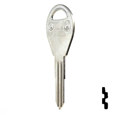 Uncut Key Blank | Nissan | X243 ( DA38 ) Automotive Key JMA USA