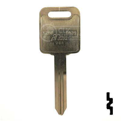Uncut Key Blank | Nissan | X268 ( DA39 ) Automotive Key Ilco