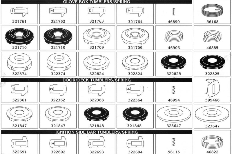 Strattec 703927 Chrysler 8 Cut Service Kit Pinning and Re-Keying Kits Strattec