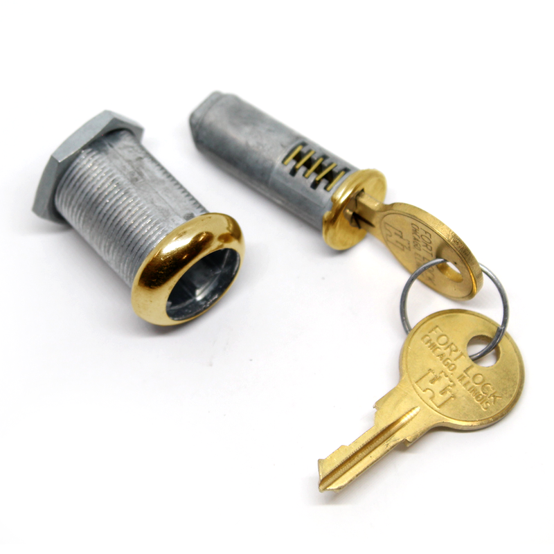 CompX Fort 1-1/8" Disc Tumbler Cylinder Cabinet Cam Lock- Brass Cylinders & Hardware COMPX SECURITY