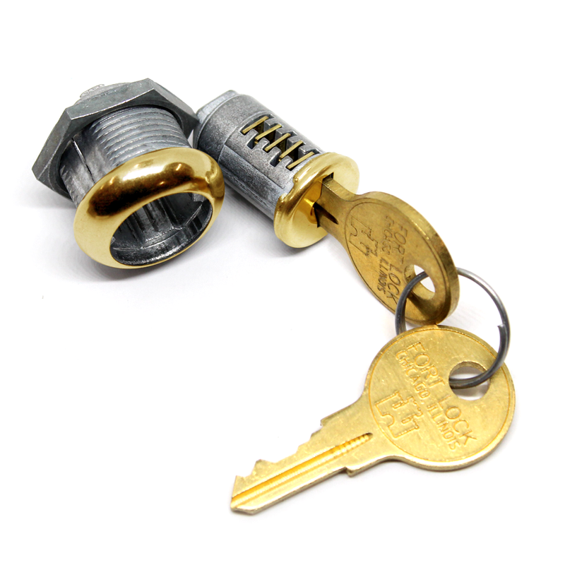 CompX Fort 5/8" Disc Tumbler Cylinder Cabinet Cam Lock- Brass Cylinders & Hardware COMPX SECURITY
