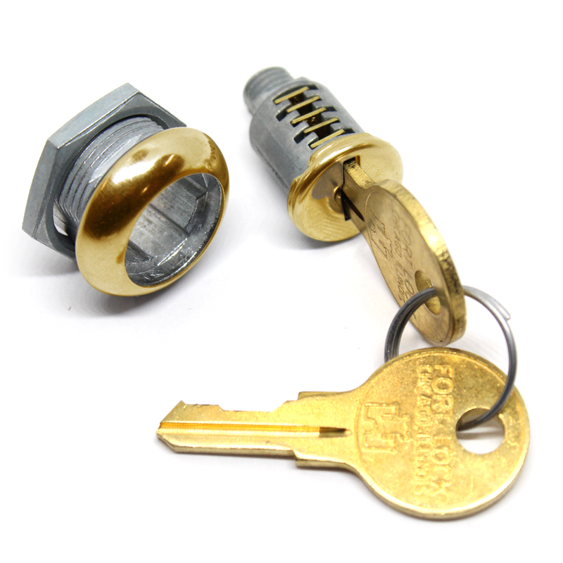 CompX Fort 7/16" Disc Tumbler Cylinder Cabinet Cam Lock- Brass Cylinders & Hardware COMPX SECURITY