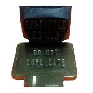3/32" "DO NOT DUPLICATE" Key Stamp Key Stamps Young Bros Stamp Works