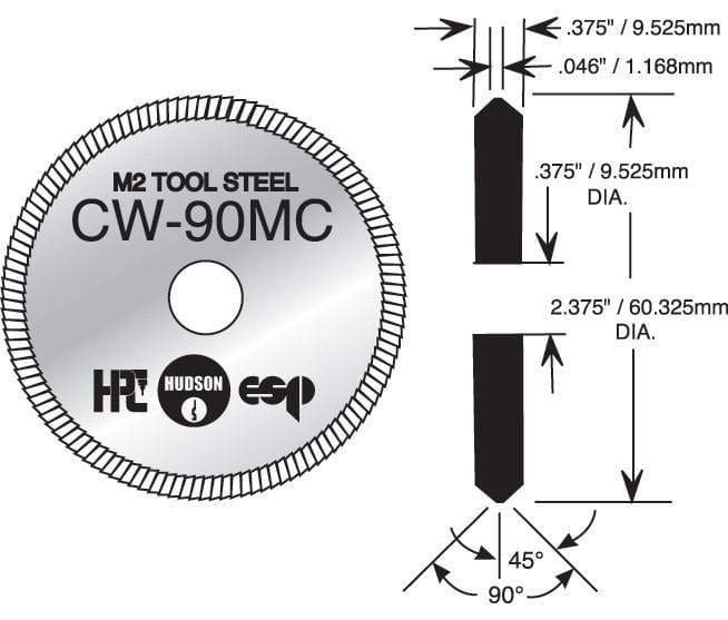 HPC Key Machine Cutter Wheel (CW-90MC) Key Machines & Parts Hudson-ESP-HPC