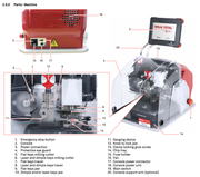 NINJA TOTAL (NA) - Key Cutting Machine for Edge Cut, Laser, and Dimple Keys Edge & Laser Code Machine Keyline USA