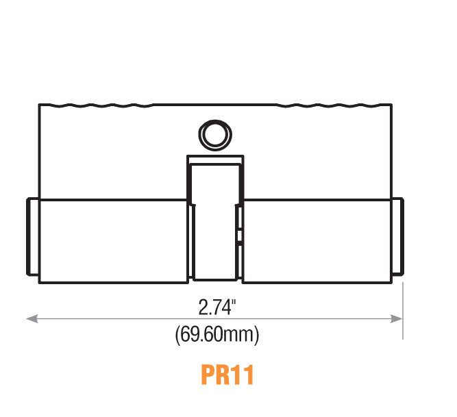Double Sided Profile Cylinder Yale Keyway US4 Euro Profile Cylinder GMS Industries