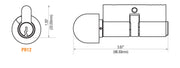 Single Sided Profile Cylinder Schlage Keyway 26D with Thumb Turn Euro Profile Cylinder GMS Industries