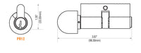 Single Sided Profile Cylinder Weiser Keyway 26D with Thumb Turn Euro Profile Cylinder GMS Industries