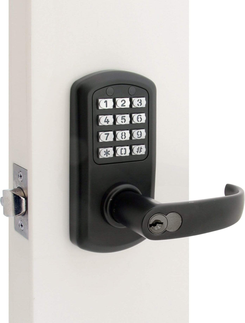 TownSteel E-Elite 2000 Series Grade 1 Push Button Electronic Lock SFIC -Flat Black Electronic Lock TownSteel