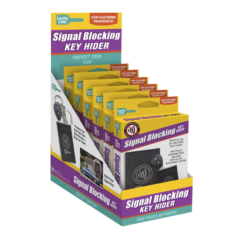 Signal Blocking Key Hider Display with 12pcs Key Chains & Tags Lucky Line