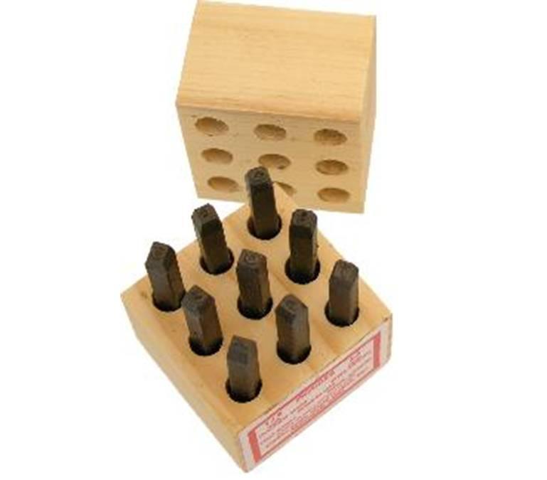 1/16" Number Stamps 0-9 Key Stamps Young Bros Stamp Works