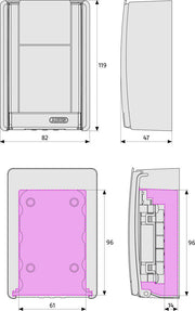 Abus 767 Key Storage Push Button Lock Box  - Wall Mounting LocK Boxes Abus Lock Co.