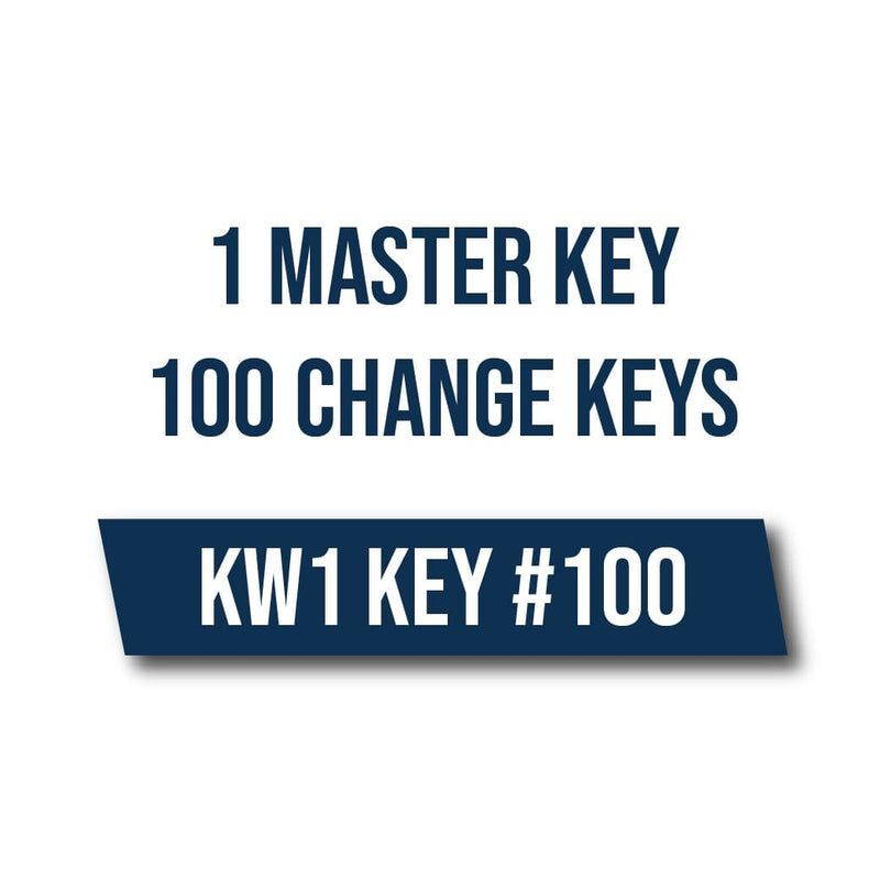 1 Master Key 100 Change Keys On A KW1 Key #100 Master Key Systems CLK
