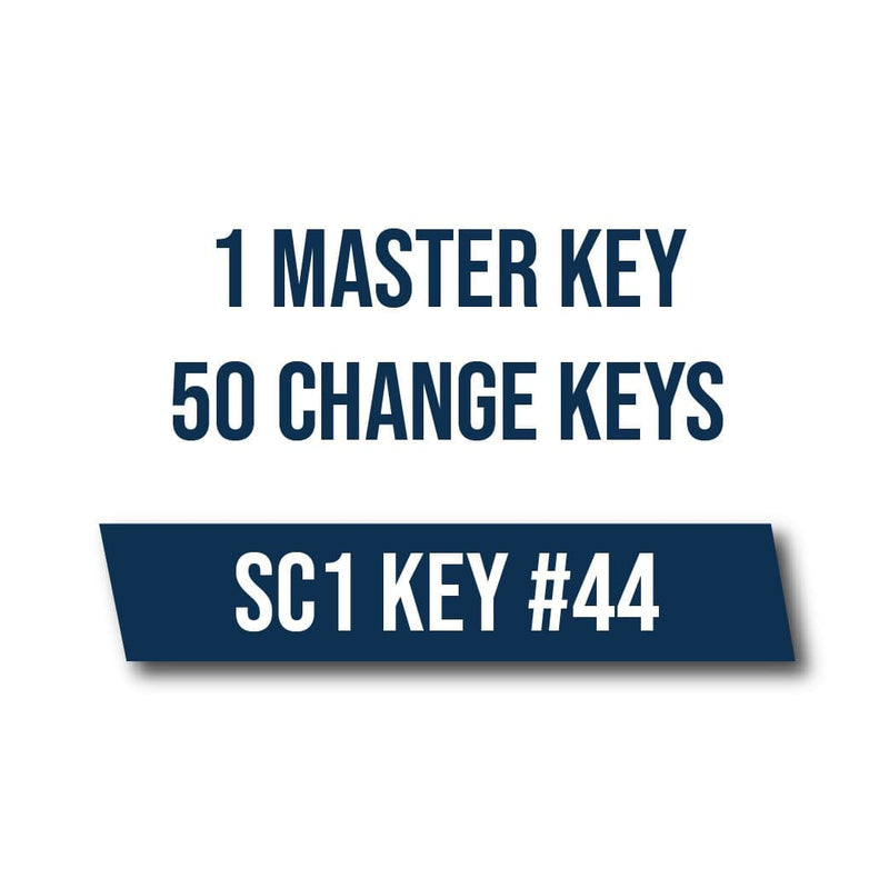 1 Master Key 50 Change Keys On A SC1 Key #44 Master Key Systems CLK