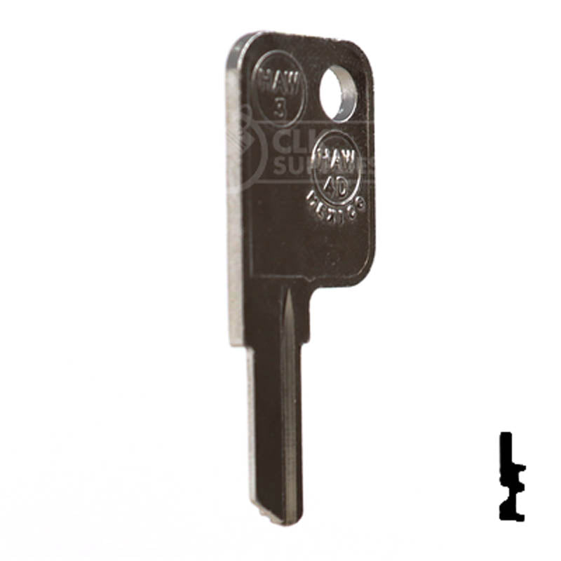 HAW3, 1599 Haworth Key Office Furniture-Mailbox Key JMA USA
