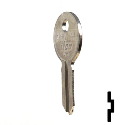 IL1, 1041H Illinois Key Office Furniture-Mailbox Key Ilco