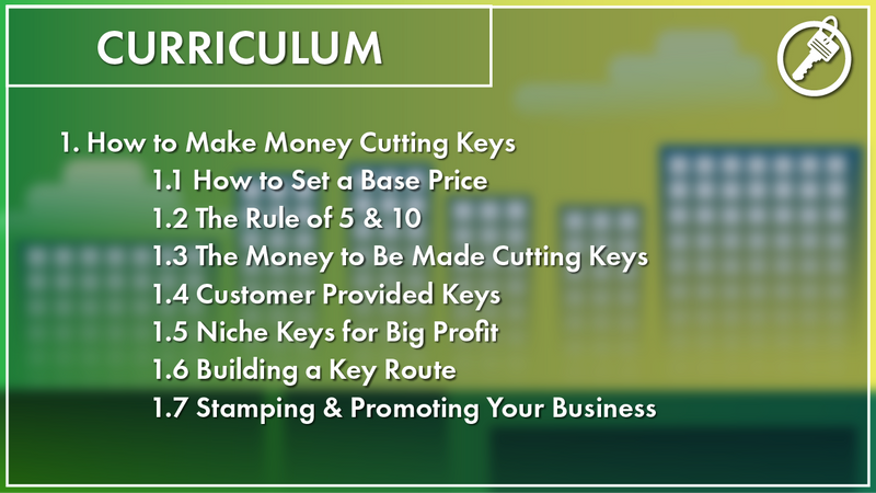 How to Make Money Cutting Keys - Online Course Online Learning Lockboss Online Learning