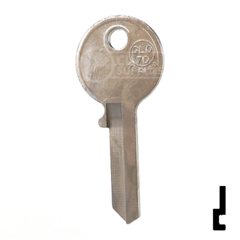 GLO-7D Globe JMA Key Blank Padlock Key JMA USA
