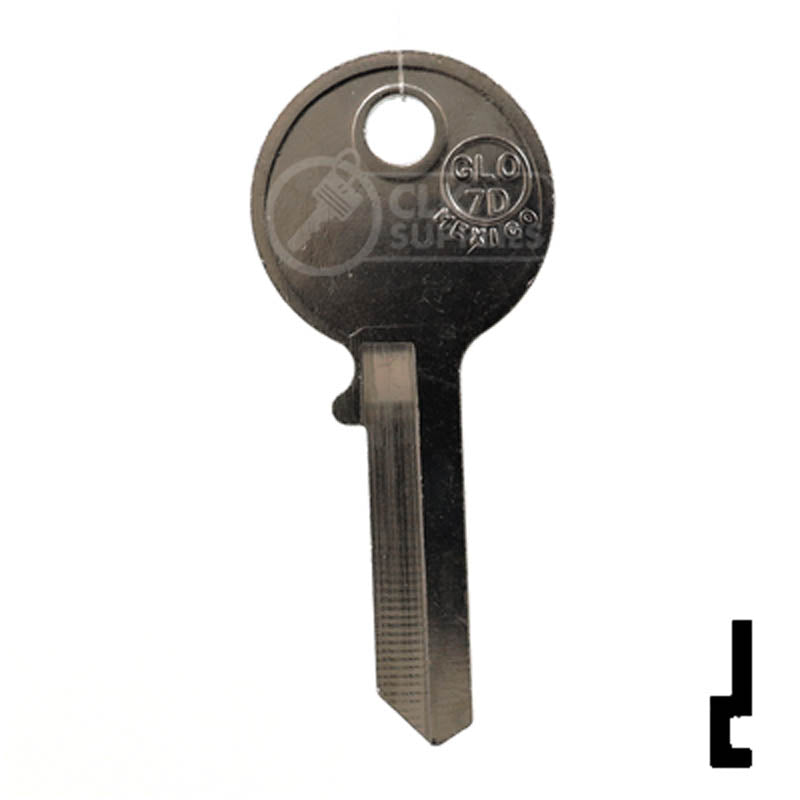 GLO-7D Globe JMA Key Blank Padlock Key JMA USA