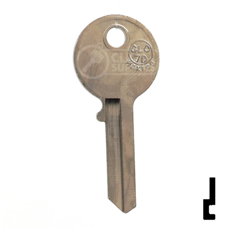 GLO-7D Globe JMA Key Blank Padlock Key JMA USA