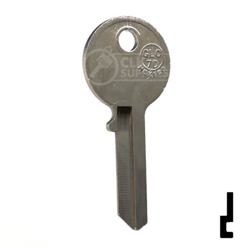 GLO-7D Globe JMA Key Blank Padlock Key JMA USA