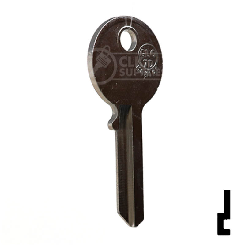 GLO-7D Globe JMA Key Blank Padlock Key JMA USA