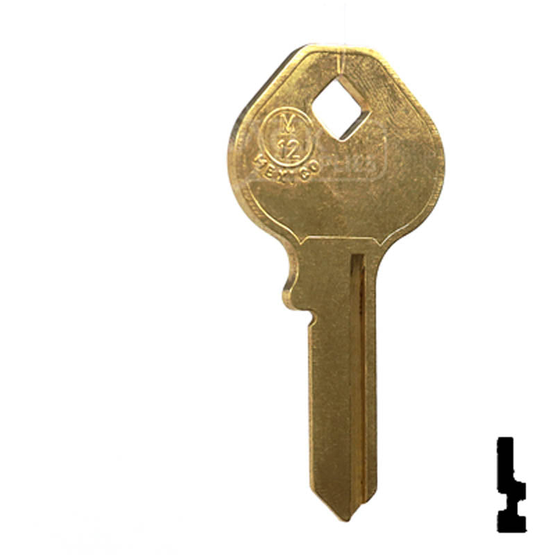 M12, 1092D Master Key Padlock Key JMA USA