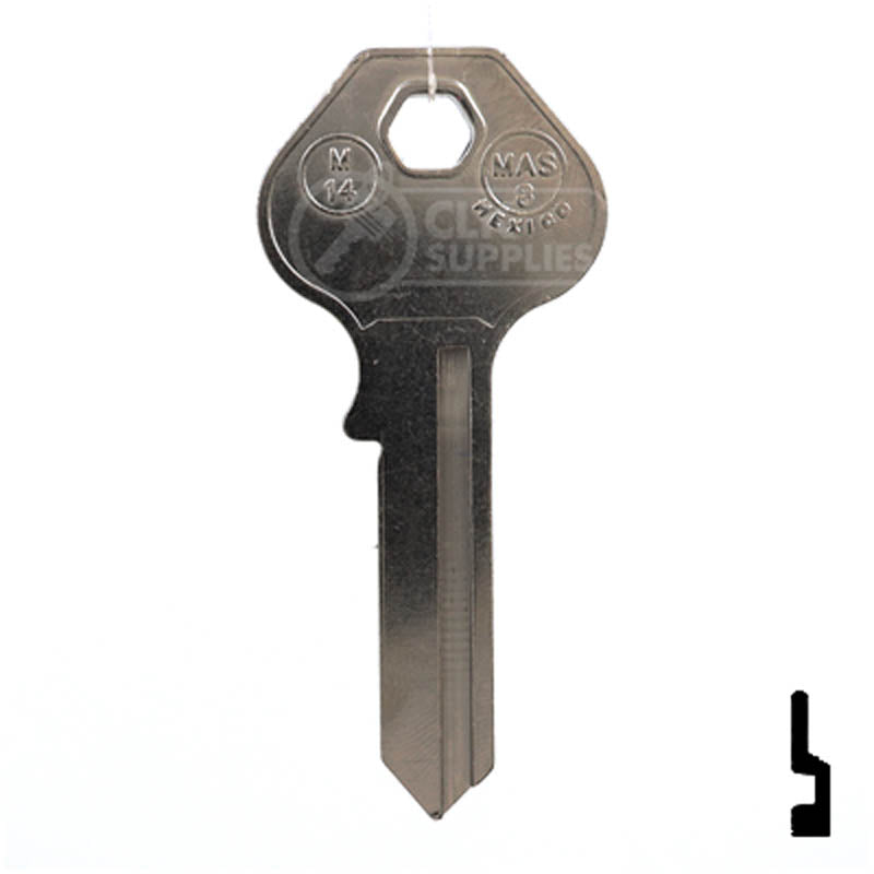 M14, 1092J Master Key Padlock Key JMA USA