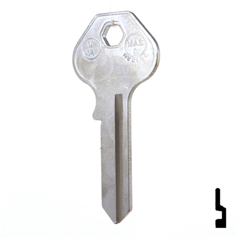 M14, 1092J Master Key Padlock Key JMA USA