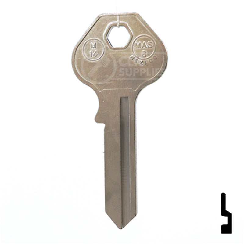 M14, 1092J Master Key Padlock Key JMA USA