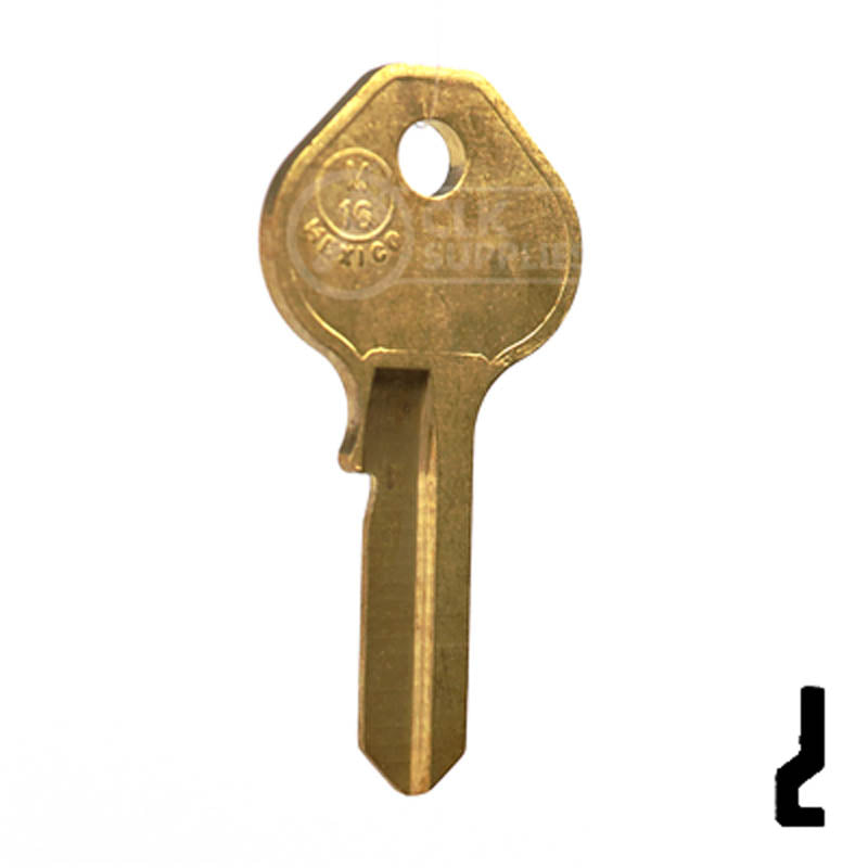 M16, 1092NR Master Key Padlock Key JMA USA
