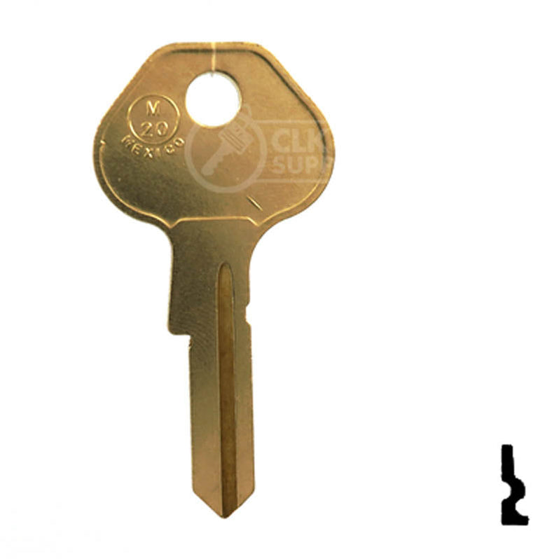 Padlock Key Blanks | Uncut Key Blank | Master Padlock | M20, 1092-6000 ...