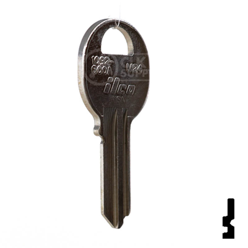 M24, 1092-600A Master Key Padlock Key Ilco
