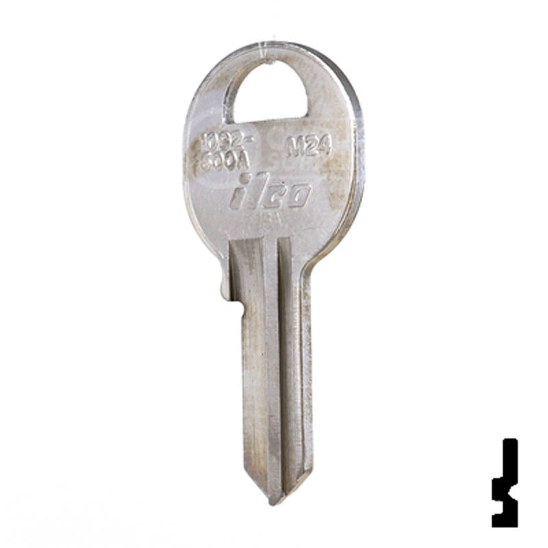 M24, 1092-600A Master Key Padlock Key Ilco