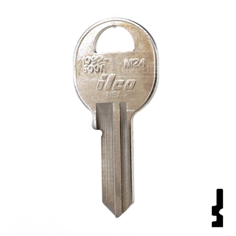 M24, 1092-600A Master Key Padlock Key Ilco